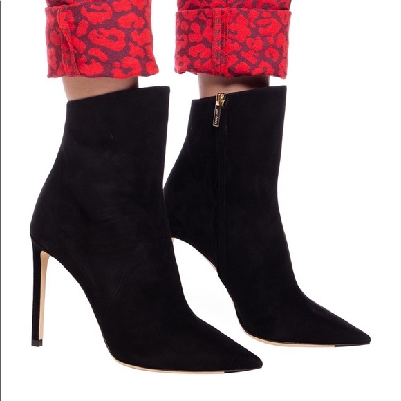 Jimmy Choo Shoes - Jimmy Choo Helaine Black Suede Ankle Booties Size 37